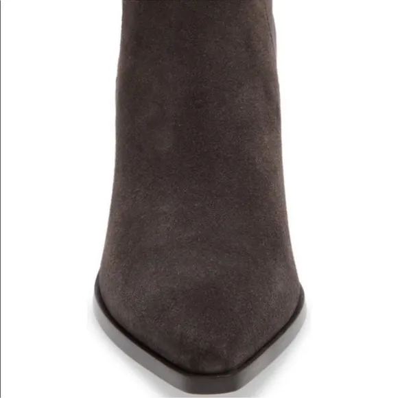 Rag &amp; Bone Razor Suede Western Chelsea Ankle Boots in Asphalt $495 size 8.5