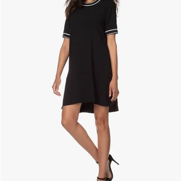 Rag &amp; Bone Short Sleeve Mini Swing Thatch Dress in Black, Size S