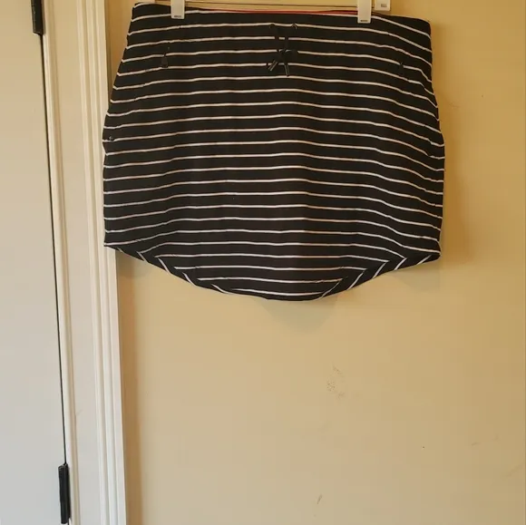 Ralph Lauren Active Black White Red Stripe Skort Set