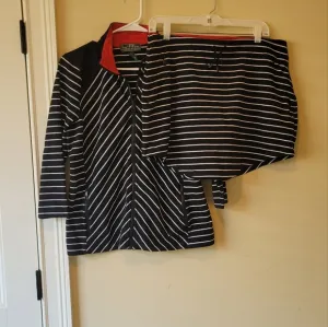 Ralph Lauren Active Black White Red Stripe Skort Set