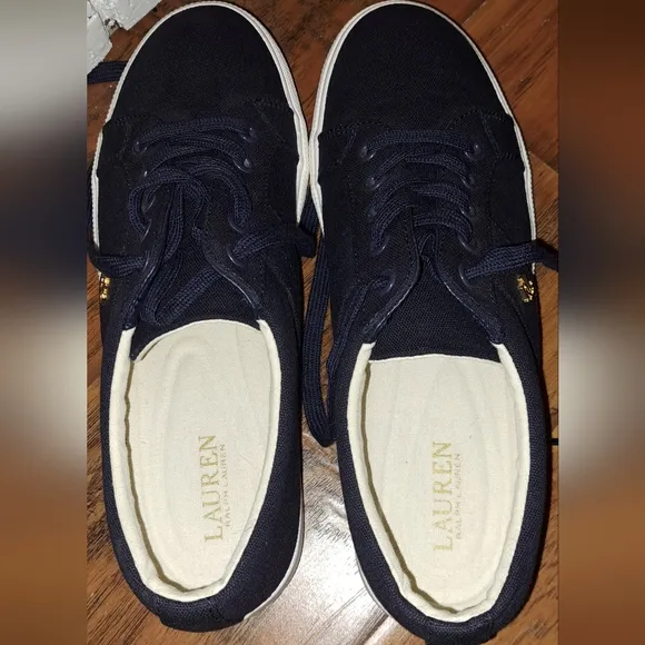Ralph Lauren Janson II Men's Black Canvas Sneakers Size 10 B