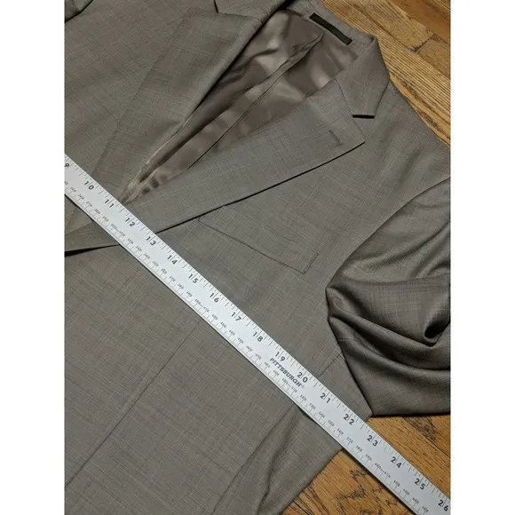 Ralph Lauren Men's 44XL 2 Two Button Suit Jacket Sport Coat 100% Wool Beige
