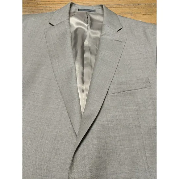 Ralph Lauren Men's 44XL 2 Two Button Suit Jacket Sport Coat 100% Wool Beige