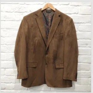 Ralph Lauren Sport Coat 44 L Brown Microsuede Brown Blazer Jacket Preppy Designe