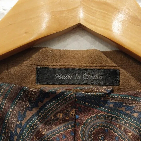 Ralph Lauren Sport Coat 44 L Brown Microsuede Brown Blazer Jacket Preppy Designe