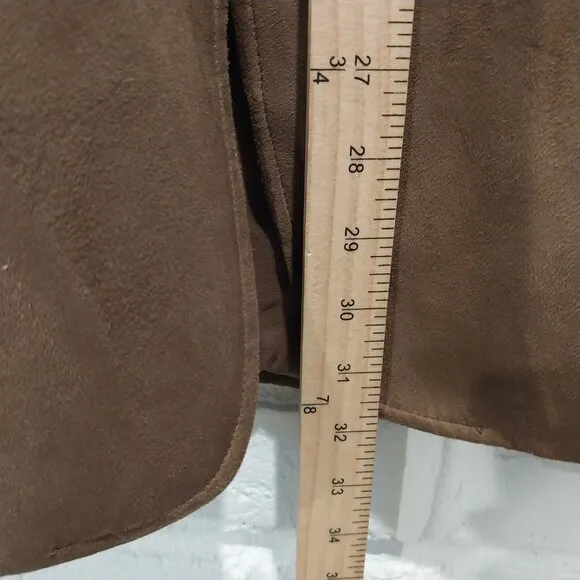 Ralph Lauren Sport Coat 44 L Brown Microsuede Brown Blazer Jacket Preppy Designe
