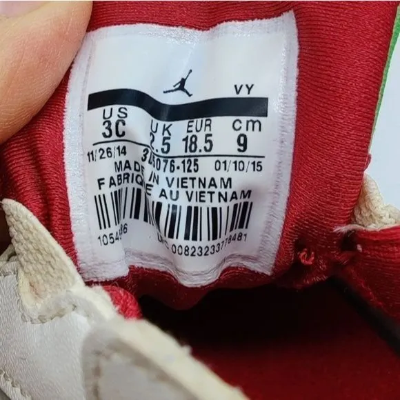 RARE Baby Jordan Sneakers Crib Shoes Size 3C  05076-125