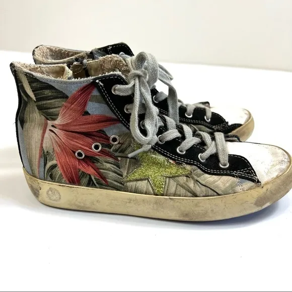 RARE Golden Goose Deluxe Brand Kids Mid Star Sneakers Size 32