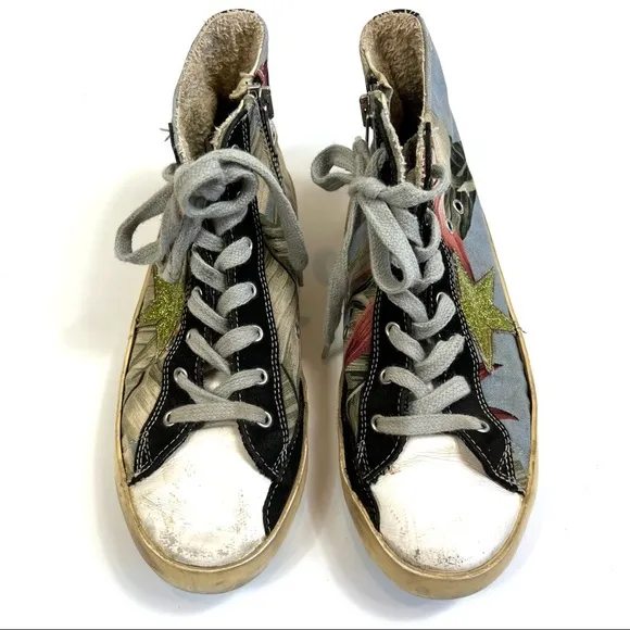 RARE Golden Goose Deluxe Brand Kids Mid Star Sneakers Size 32
