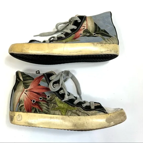 RARE Golden Goose Deluxe Brand Kids Mid Star Sneakers Size 32