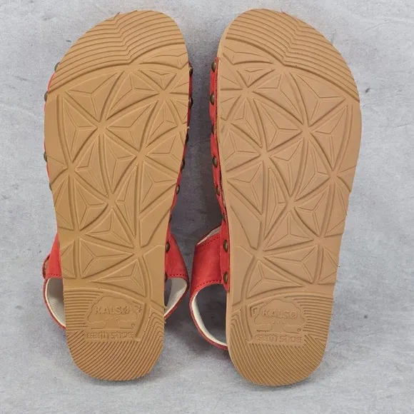 Rare New Kalso Earth Shoes Womens Size 6 Serene Red Cherry Leather Sandals