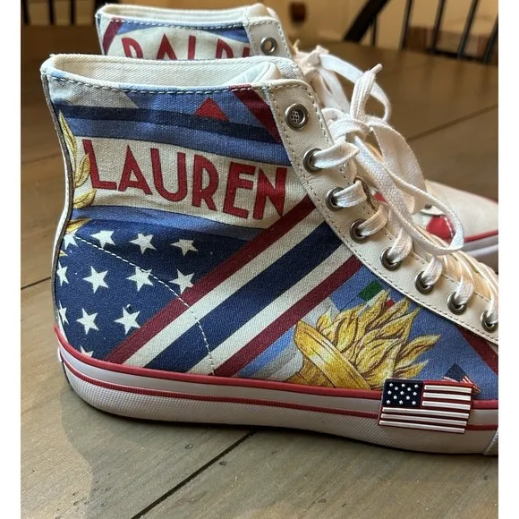 RARE!! Polo Ralph Lauren chariots of Fire Men's sneakers size 9.5 Solomon II EUC