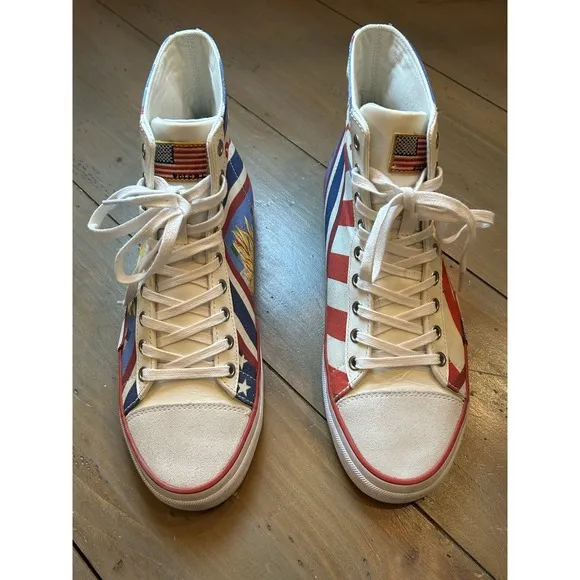 RARE!! Polo Ralph Lauren chariots of Fire Men's sneakers size 9.5 Solomon II EUC