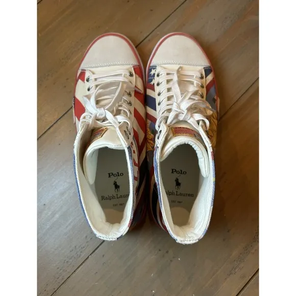 RARE!! Polo Ralph Lauren chariots of Fire Men's sneakers size 9.5 Solomon II EUC