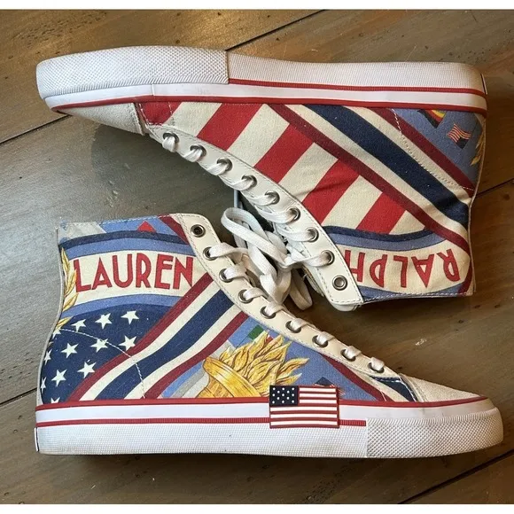 RARE!! Polo Ralph Lauren chariots of Fire Men's sneakers size 9.5 Solomon II EUC