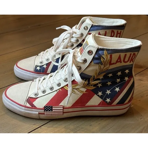 RARE!! Polo Ralph Lauren chariots of Fire Men's sneakers size 9.5 Solomon II EUC