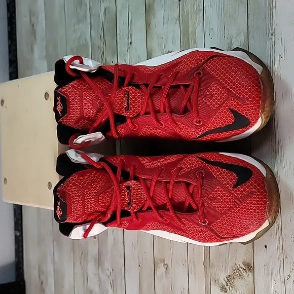 Red‎ Nike LeBron James XII Heart of Lion Youth Size 6.5 Shoes 685181-602