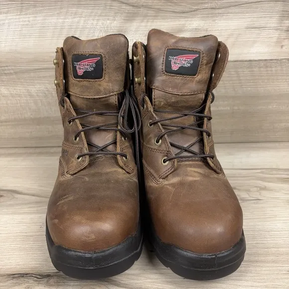 Red Wing Metguard Boots Steel Toe Men's 9D Oil &amp; Slip Resistant Conditioned EUC