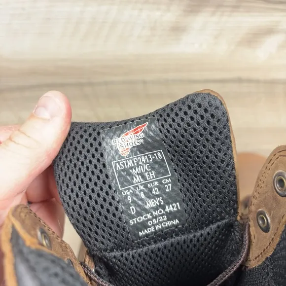 Red Wing Metguard Boots Steel Toe Men's 9D Oil &amp; Slip Resistant Conditioned EUC