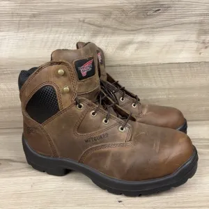 Red Wing Metguard Boots Steel Toe Men's 9D Oil &amp; Slip Resistant Conditioned EUC