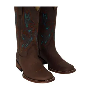 Redhawk Boot Co. Womens Embroidered Emma Leather Cowboy Boot Size 7