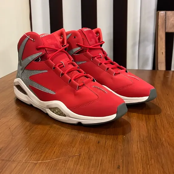 Reebok Blast Basketball Shoes Sneakers new red grey Mens Size 11