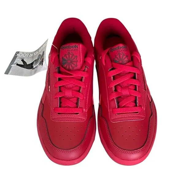 Reebok Classic Leather Lace Up Sneakers Red Size 8 M
