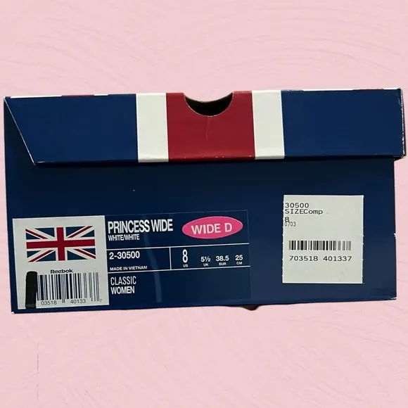 Reebok Classic Princess Women's Tennis Athletic Sneaker 8 Wide White 30500 NEW