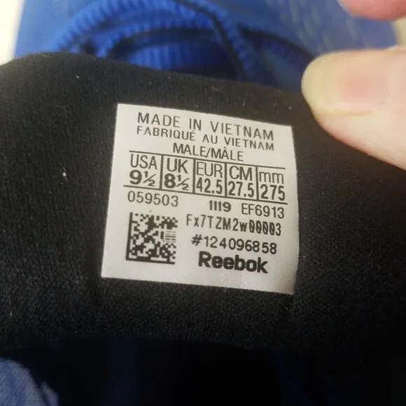 Reebok Floatride Energy Symmetros Dynamic Blue Size 9.5 foam cushion