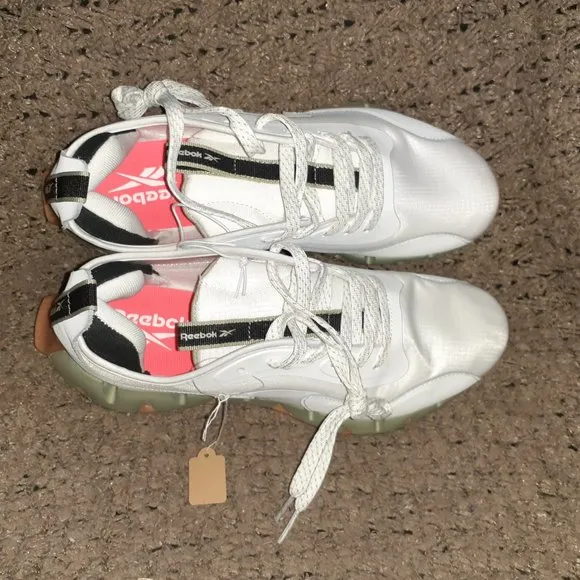 REEBOK-Zig Dynamica Running Shoes Sneakers-White/Mint-Sz 9-NWOB