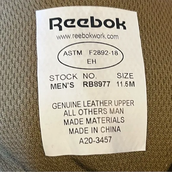 REEBOX RAPID RESPONSE Duty Boots Size 11.5