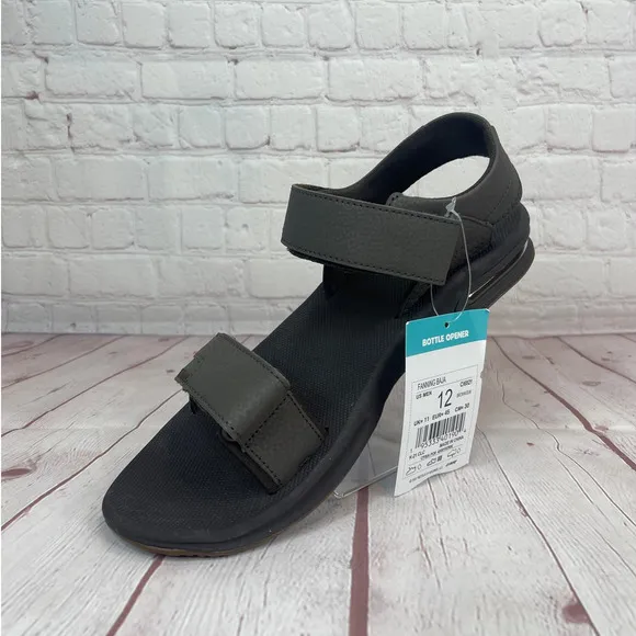 Reef Fanning Baja Brown Gum With Bottle Opener Sandals Mens Size 12