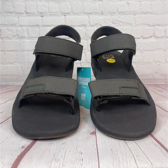 Reef Fanning Baja Brown Gum With Bottle Opener Sandals Mens Size 12