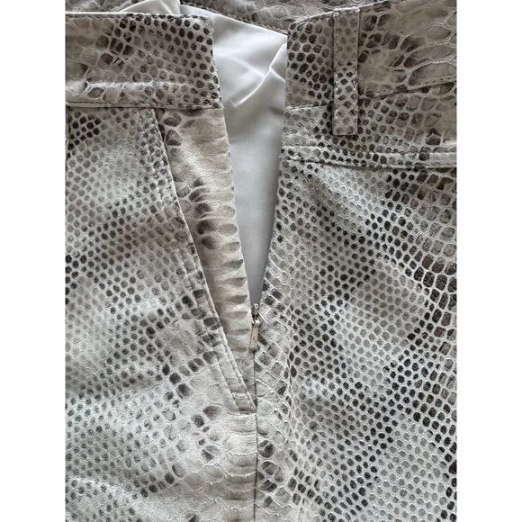 REISS. 🐍 Kora Snake Print Lambskin Leather Mini Skirt -2
