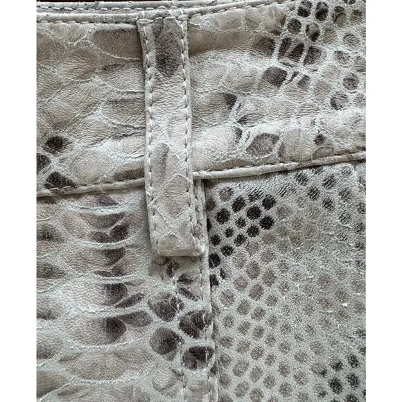 REISS. 🐍 Kora Snake Print Lambskin Leather Mini Skirt -2