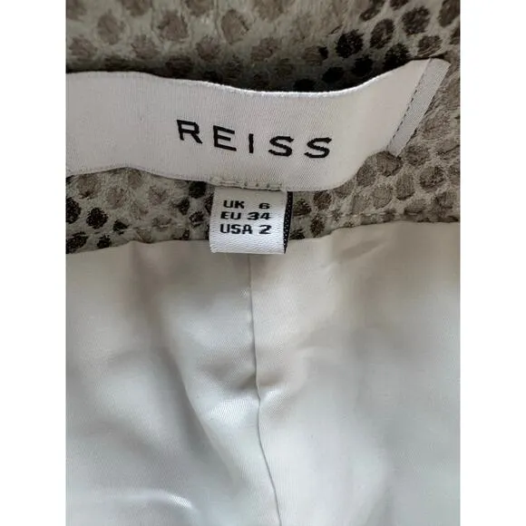 REISS. 🐍 Kora Snake Print Lambskin Leather Mini Skirt -2