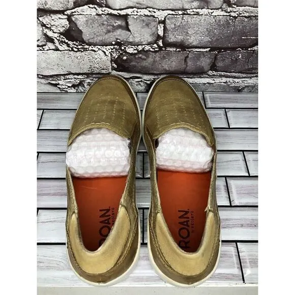 Roan By Bedstu Wils Brown Leather Textile SlipOn Casual Shoes Men Sz 12M US/45EU