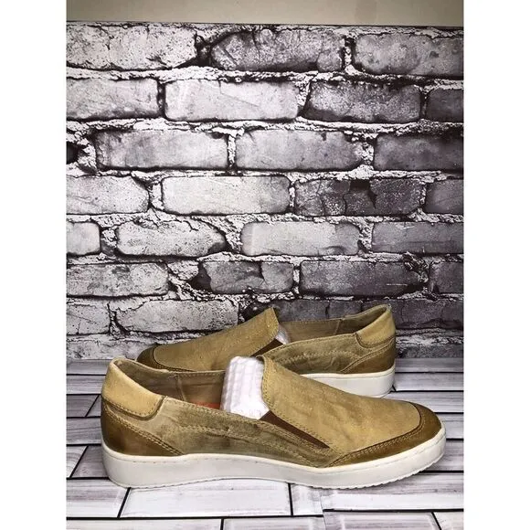 Roan By Bedstu Wils Brown Leather Textile SlipOn Casual Shoes Men Sz 12M US/45EU