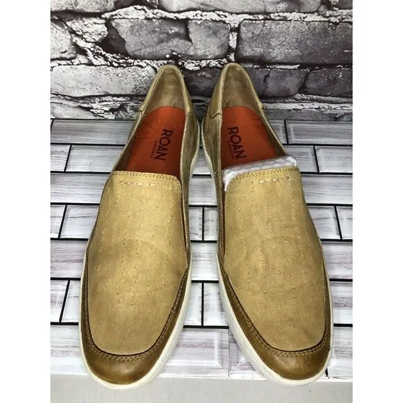 Roan By Bedstu Wils Brown Leather Textile SlipOn Casual Shoes Men Sz 12M US/45EU