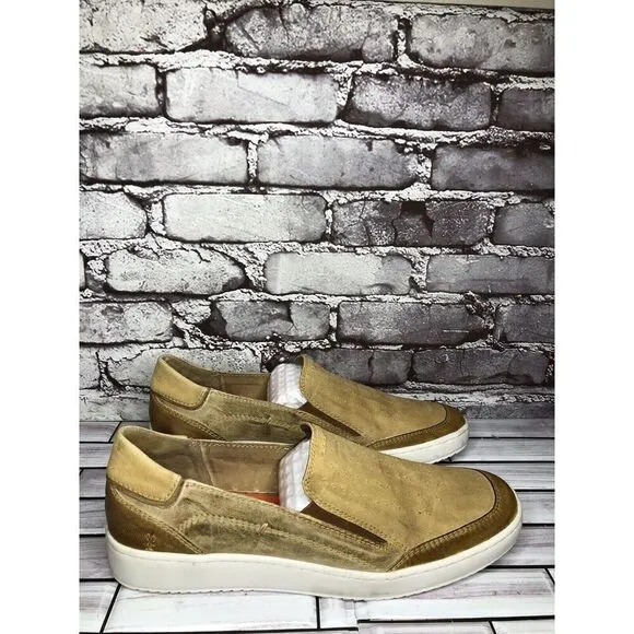 Roan By Bedstu Wils Brown Leather Textile SlipOn Casual Shoes Men Sz 12M US/45EU