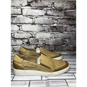 Roan By Bedstu Wils Brown Leather Textile SlipOn Casual Shoes Men Sz 12M US/45EU