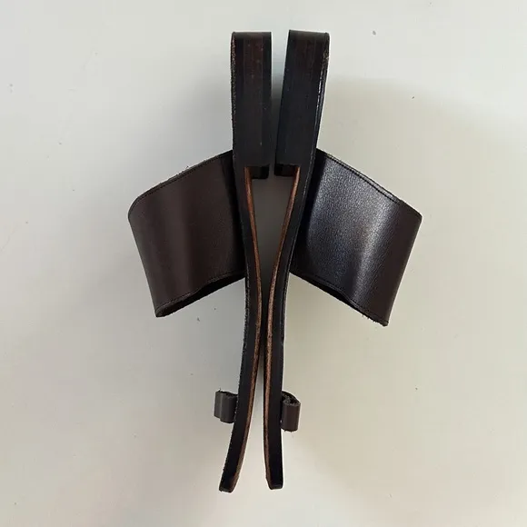 Robert Clergerie Brown Flat Sandals No Size Tag Actual Size 8