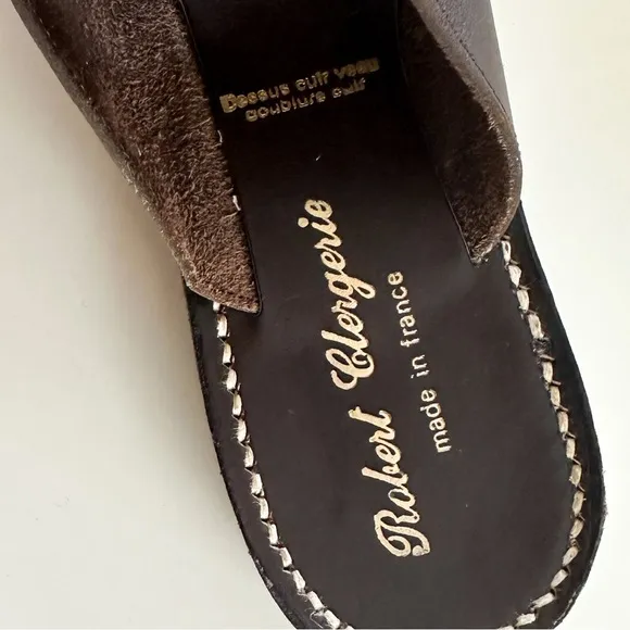 Robert Clergerie Brown Flat Sandals No Size Tag Actual Size 8