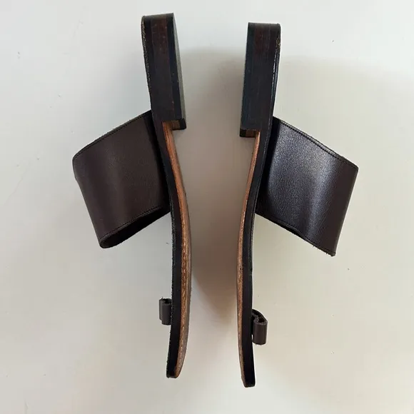 Robert Clergerie Brown Flat Sandals No Size Tag Actual Size 8