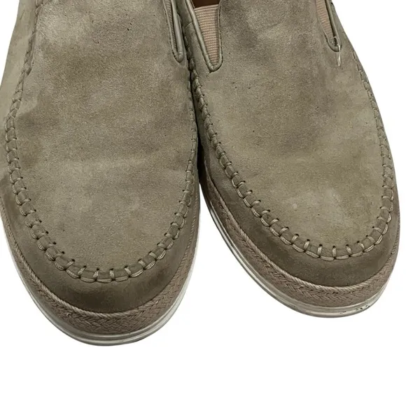 Robert Talbott Men’s Size 7 Beige Leather Slip On Casual Loafer Shoes