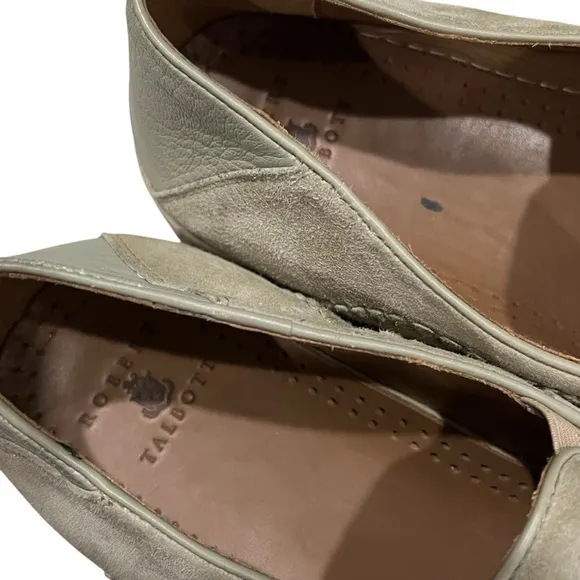 Robert Talbott Men’s Size 7 Beige Leather Slip On Casual Loafer Shoes