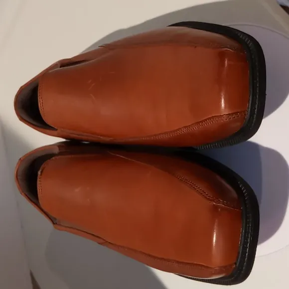 Rockport - Men's Leather Slip On Dress  Loafer w/Bike Toe -  British Tan -12M