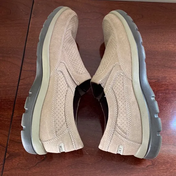 Rockport XCS Tan Suede Trutech Memory Foam Slip On Shoes Size 8.5