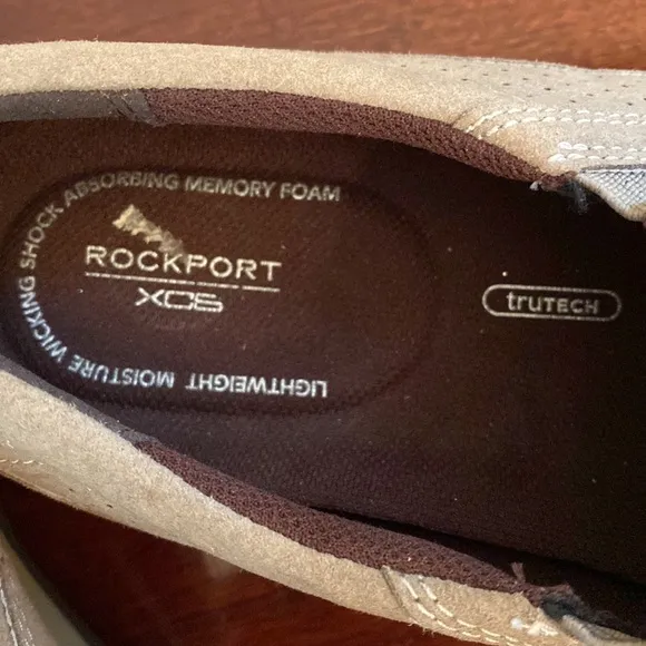 Rockport XCS Tan Suede Trutech Memory Foam Slip On Shoes Size 8.5