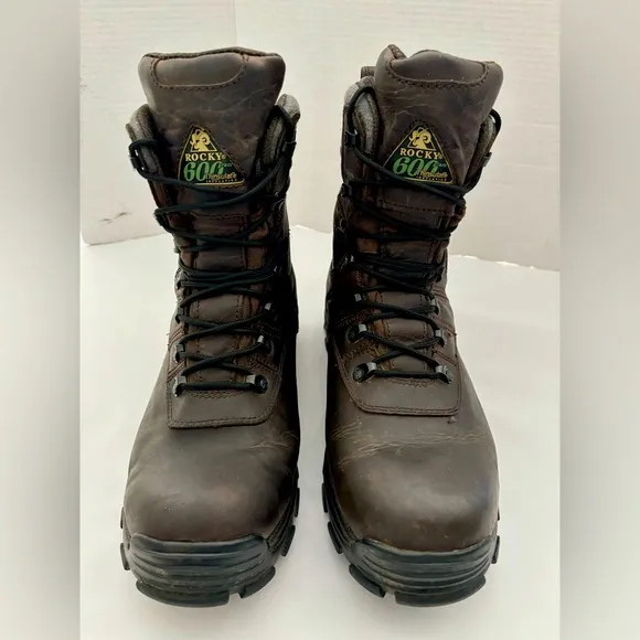 ROCKY 600 LEATHER WATERPROOF SPORT UTILITY  HUNTING HIKING UTILITY BOOT SZ 12